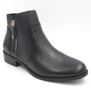 Giani Bernini Women Block Heel Zip Up Ankle Booties Nieve Size US 6 Black